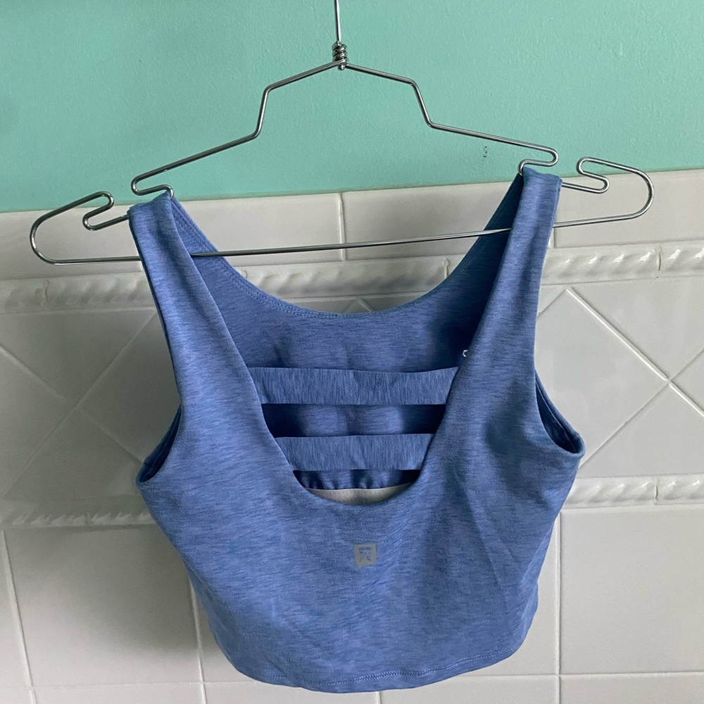 Blue Shelf Bra Sports Bra Crop Top